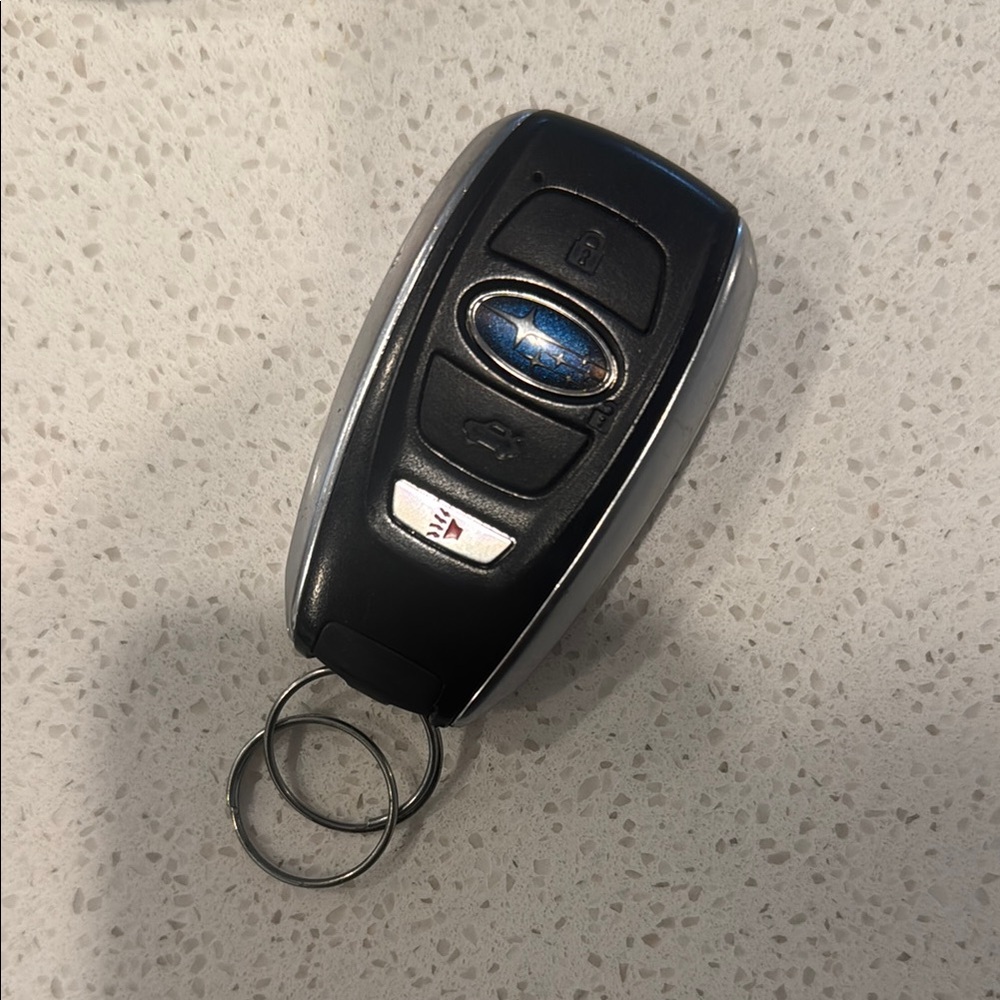 Subaru Black and Silver Key Fob